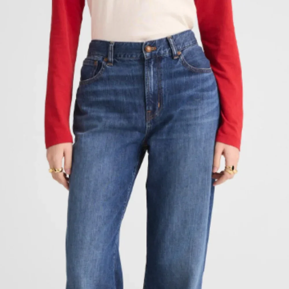 NWT Madewell The Perfect Vintage Wide-Leg Jean Soft Drape Wool Blend Sz. 29 - Picture 5 of 12